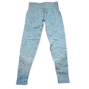 ACTA Green Seamless Nylon Blend Athletic Yoga Pro Leggings Womans Size Medium